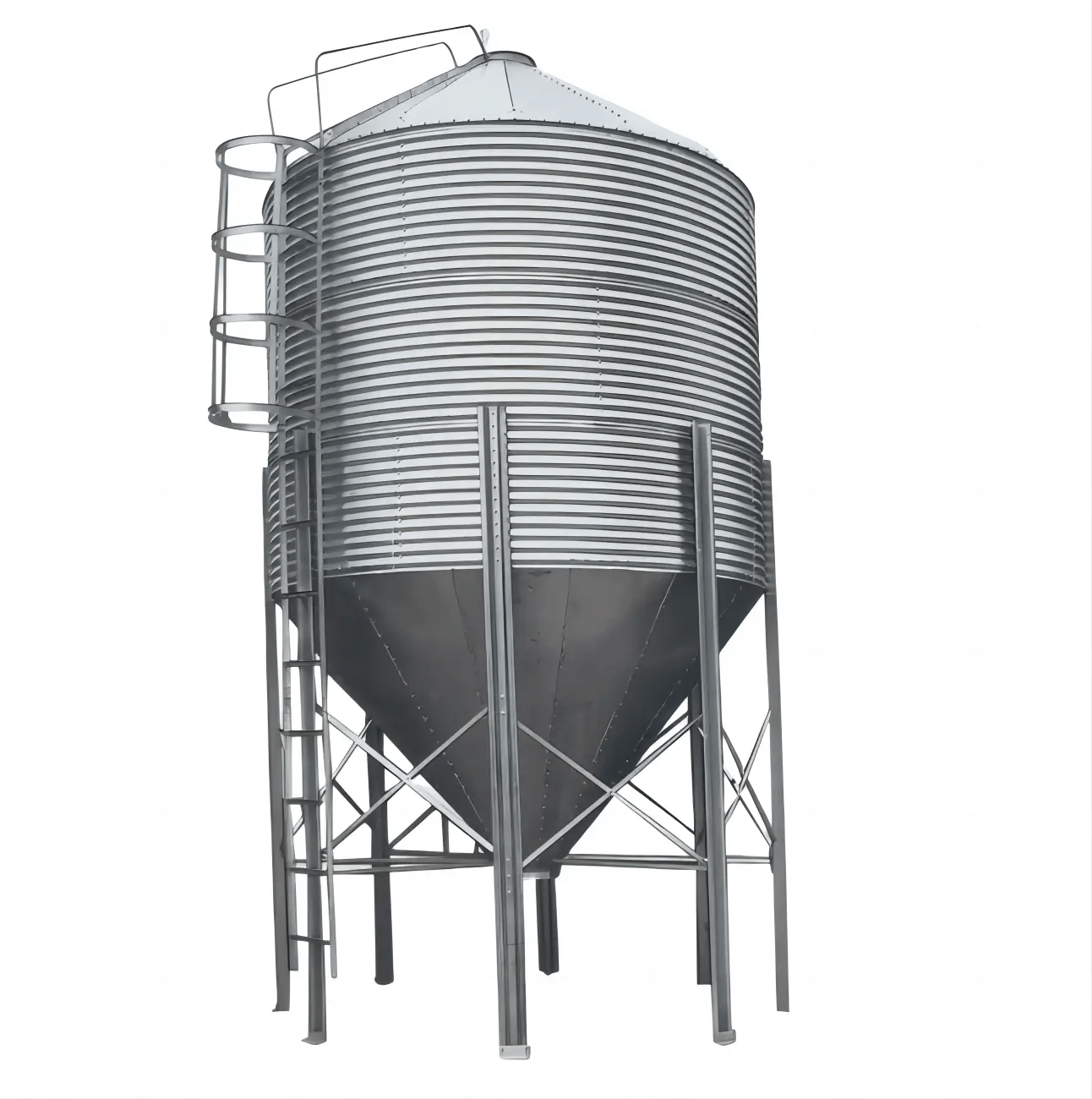 Galvanized steel silo